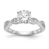 Diamond Vs/Si, D E F, Round S/M Engagement Ring 14k White Gold True Origin Lab Grown RM2529E-100-WL…