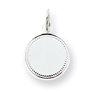 Round Disc Charm Engravable Sterling Silver QM378/18, MPN: QM378/18, 883957584799