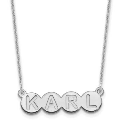 4 Letter Bubble Necklace 10k White Gold 10XNA1322W, MPN: 10XNA1322W,