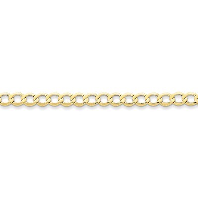 6.0mm Semi-Solid Curb Link Chain 8 Inch 10k Gold 10BC109-8, MPN: 10BC109-8, 886774536309