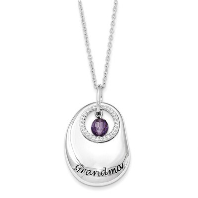 Diamond For You Grandma 18 Inch Necklace Sterling Silver Antiqued QSX593, MPN: QSX593, 886774565668