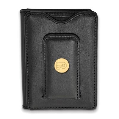 Philadelphia Flyers Black Leather Wallet Gold-plated Silver on Leather GP011FLY-W1, MPN: GP011FLY-W…