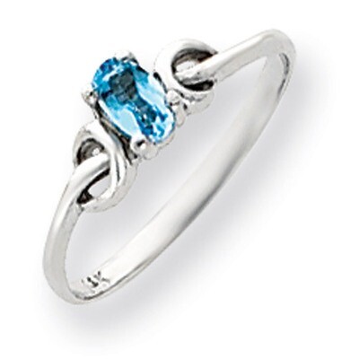 Blue Topaz Ring 14k white Gold Y4651BT, MPN: Y4651BT, 883957563527