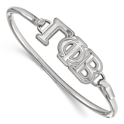Gamma Phi Beta Small Hook and Clasp Bangle Sterling Silver SS009GPB-7, MPN: SS009GPB-7, 886774600413