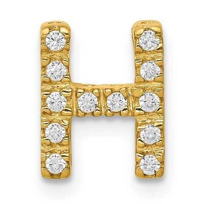 Initial H Charm 14k Gold Diamond PM5221H-013-YA, MPN: PM5221H-013-YA, 191101543821