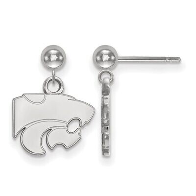 Kansas State University Earring Dangle Ball 14k White Gold 4W010KSU, MPN: 4W010KSU, 886774837840
