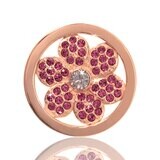 Nikki Lissoni Pink Flower Rose Gold Plated 23mm Coin C1074RGS, MPN: C1074RGS, 8718627461990