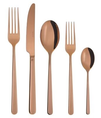 Sambonet Linear PVD Copper 5 Piece Place Setting S.H. 52713C93, MPN: 52713C93, 790955049918