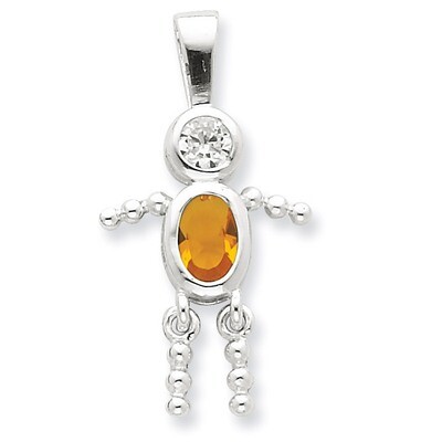 November Boy Pendant Diamond Sterling Silver QC6713NOV, MPN: QC6713NOV, 716838193981