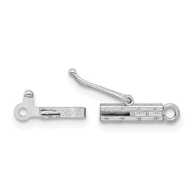 Rectangular Barrel Clasp 14k White Gold WG1822, MPN: WG1822,