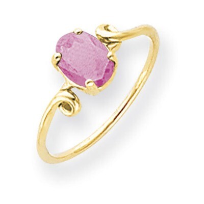 Pink Tourmaline Ring 14k Gold 7x5mm Oval Y4663PT, MPN: Y4663PT, 883957563084