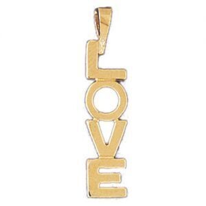 Dazzlers Jewelry Love Pendant Necklace Charm Bracelet in Yellow, White or Rose Gold 10214, MPN: DZ-…