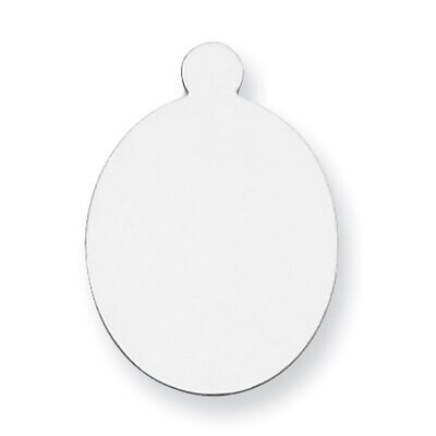 Oval with Eyelet Stamping Sterling Silver Rhodium-plated SS1093, MPN: SS1093,