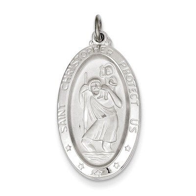 Saint Christopher Medal Sterling Silver QC3554, MPN: QC3554, 886774108353