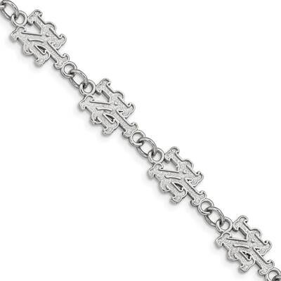 MLB New York Mets Logo with 1.5 In Extender Link Bracelet Stainless Steel ST515MET, MPN: ST515MET, …