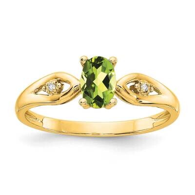 Peridot Diamond Ring 14k Gold XBS605, MPN: XBS605, 196904021996