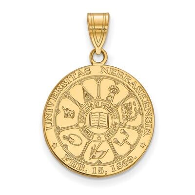 University of Nebraska Large Crest Pendant Gold-plated Silver GP044UNE, MPN: GP044UNE, 886774943923