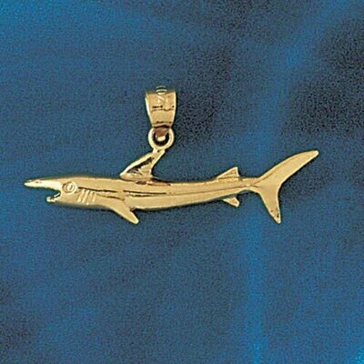 Dazzlers Jewelry Shark Pendant Necklace Charm Bracelet in Yellow, White or Rose Gold 918, MPN: DZ-9…