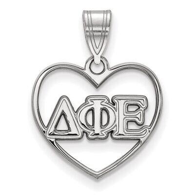 Delta Phi Epsilon Heart Pendant Sterling Silver SS008DPH, MPN: SS008DPH, 886774600130