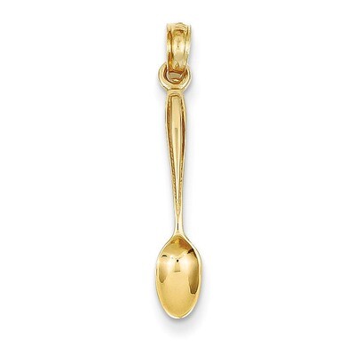 3-D Table Spoon Pendant 14k Gold YC1041, MPN: YC1041, 637218138845