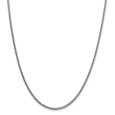 16 Inch 2.35mm Semi-solid 3-Wire Wheat Chain 14k white Gold BC179-16, MPN: BC179-16, 883957068534