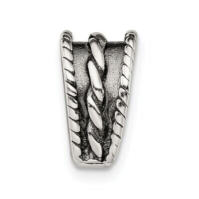 5.7mm Antiqued Fancy Casted Bail Sterling Silver SS3332, MPN: SS3332,
