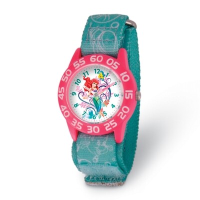Disney Kids Ariel Acrylic Green Strap Time Teacher Watch  XWA5733, MPN: XWA5733, 843231074934