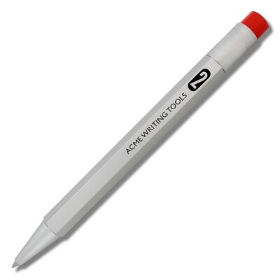 Acme #2 (Number Two) Silver Color Test Retractable Roller Ball Pen PACME2SLRR, MPN: PACME2SLRR