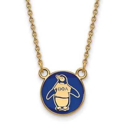 Theta Phi Alpha Extra Small Enameled Pendant with 18 Inch Chain Gold-plated Silver GP042TPA-18, MPN…