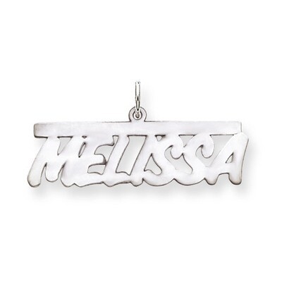 0.013 Gauge Polished Nameplate 14k White Gold XNA78W, MPN: XNA78W, 883957973760