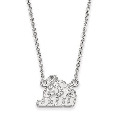 James Madison University Small Pendant with Necklace Sterling Silver SS005JMU-18, MPN: SS005JMU-18,…