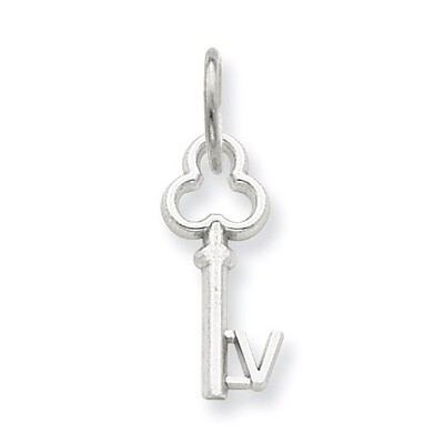 V Key Charm 14k White Gold K3434V, MPN: K3434V, 883957133393