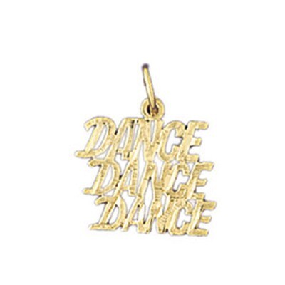 Dazzlers Jewelry Dance Dance Dance Pendant Necklace Charm Bracelet in Yellow, White or Rose Gold 10…