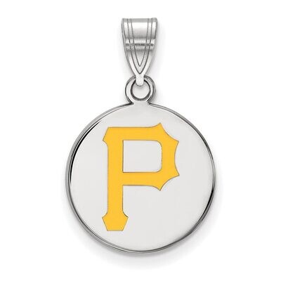 Pittsburgh Pirates Medium Enamel Disc Pendant Sterling Silver SS015PIR, MPN: SS015PIR, 886774627571