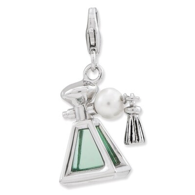 3-D Perfume Fresh Water Cultured Pearl Bottle Charm Sterling Silver QCC761 by Amore La Vita, MPN: Q…