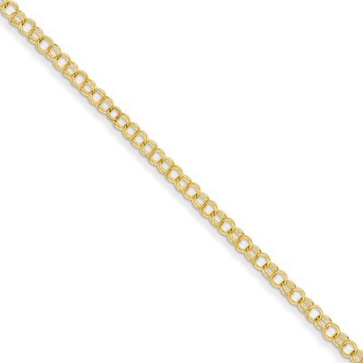 3.5mm Solid Double Link Charm Bracelet 8 Inch 14k Gold DO554-8, MPN: DO554-8, 883957548234