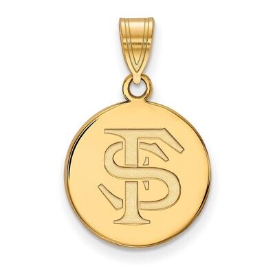 Florida State University Medium Disc Pendant 10k Yellow Gold 1Y039FSU, MPN: 1Y039FSU, 886774816029