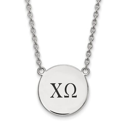 Chi Omega Small Enameled Pendant with 18 Inch Chain Sterling Silver SS017CHO-18, MPN: SS017CHO-18, …