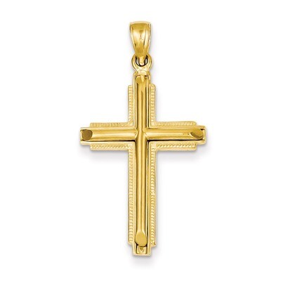 Cross Pendant 14k Gold Polished D1661, MPN: D1661, 637218058877