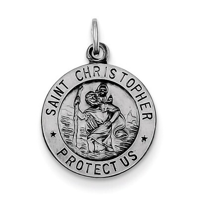 Saint Christopher Medal Sterling Silver QC462, MPN: QC462, 886774583365