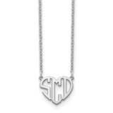 Heart Monogram Necklace 14k White Gold XNA895W, MPN: XNA895W,