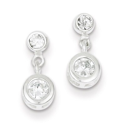 Round Diamond Earrings Sterling Silver QE1724, MPN: QE1724, 883957922560