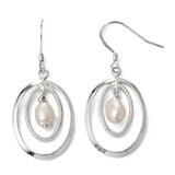 Leslie&#39;s Fresh Water Cultured Pearl Dangle Earrings - Sterling Silver HB-VA35, MPN: VA35, 883957020…