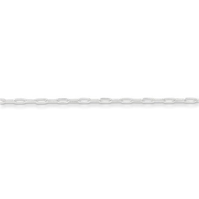 16 Inch 2mm Elongated Open Link Chain Sterling Silver QFC156-16, MPN: QFC156-16, 886774421193