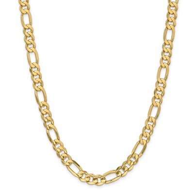 Leslie&#39;s 8.75mm Concave Figaro Chain 9 Inch 10k Gold HB-8218-9, MPN: 8218-9, 191101756238