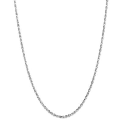 24 Inch 3.0mm Diamond -cut Quadruple Rope Chain 10k White Gold 10WQT023-24, MPN: 10WQT023-24, 19110…