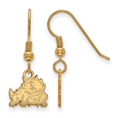 Texas Christian University x-Small Dangle Earring Wire Gold-plated Silver GP020TCU, MPN: GP020TCU, …