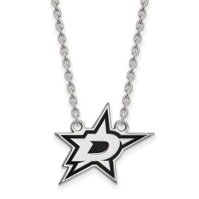 Dallas Stars Large Enamel Pendant with Chain Necklace Sterling Silver SS011STA-18, MPN: SS011STA-18…