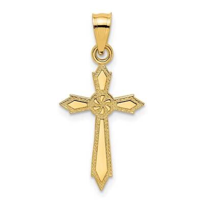 Engraved Edges Cross Charm 14k Gold K8553, MPN: K8553, 637218083497