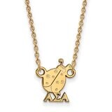 Alpha Sigma Alpha Extra Small Pendant with 18 Inch Chain Gold-plated Silver GP039ASI-18, MPN: GP039…